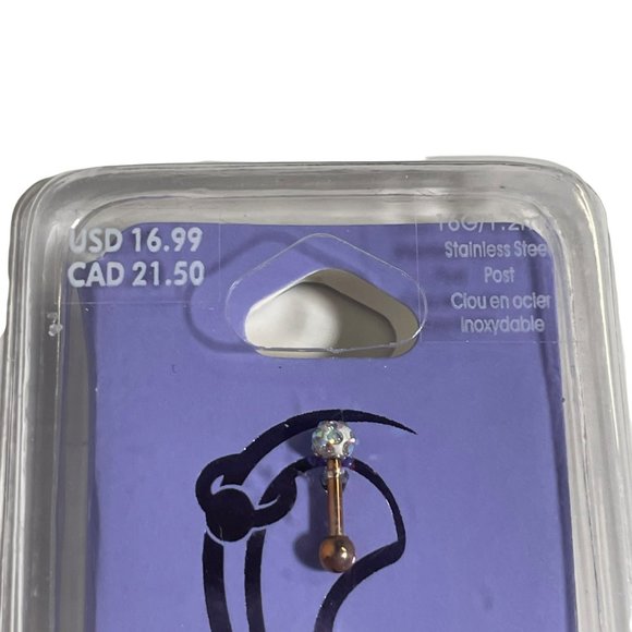 New Rose Gold Celestial earring body jewelry set stainless steel sun moon - Picture 5 of 6